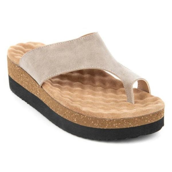 Muya 34226 Hora Krem Kadın Parmak Arası Terlik