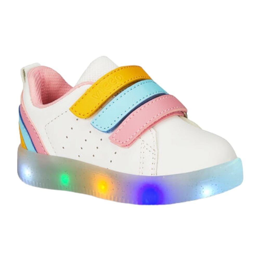 Vicco Sun 220.P21y.212 Beyaz-Pembe Çocuk Işıklı Spor Ayakkabı
