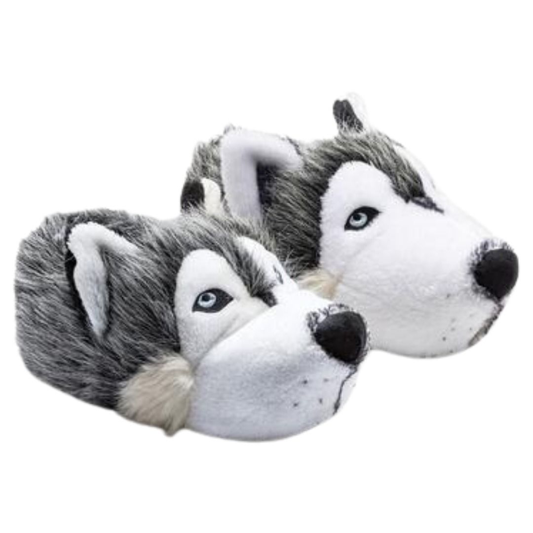Twigy CC0530 Tw Husky Gri Hayvan Figürlü Erkek Panduf