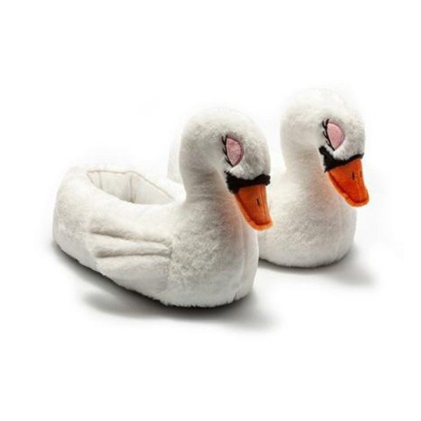 Twigy YY0316 Tw Kuğu Beyaz Hayvan Figürlü Kadın Panduf