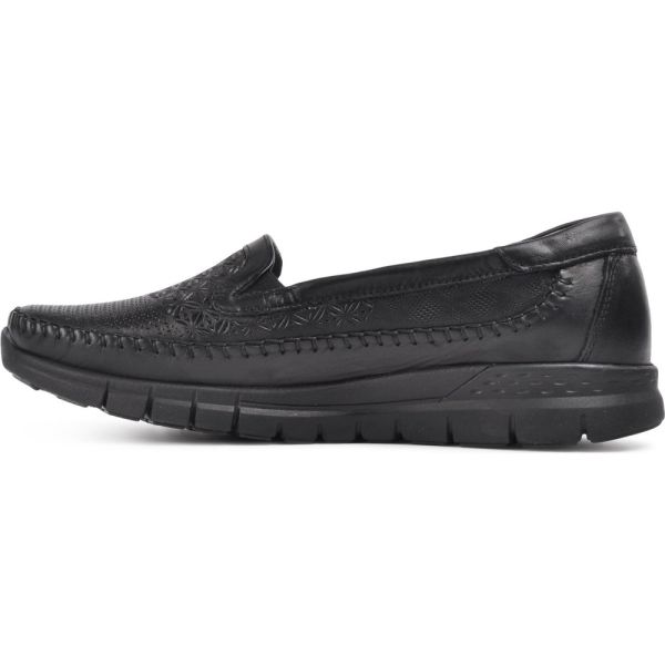 Forelli 29413 Eterna-G Siyah Kadın Comfort Deri Ayakkabı