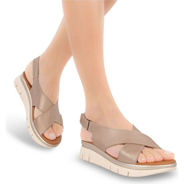 Muya 32229 Solo Altın Kadın Anatomik Sandalet