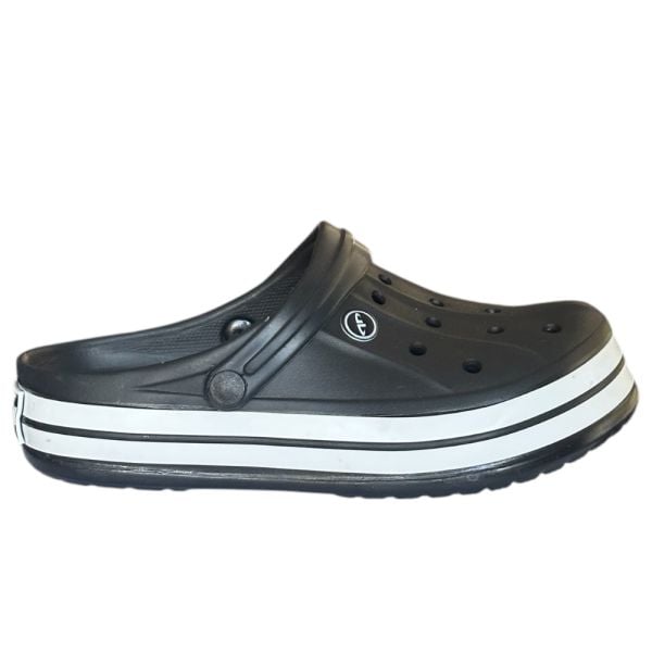 Akınal Bella E457 Siyah/Beyaz Kadın Sabo Terlik