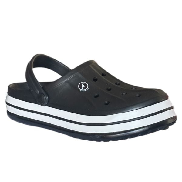 Akınal Bella E457 Siyah/Beyaz Kadın Sabo Terlik