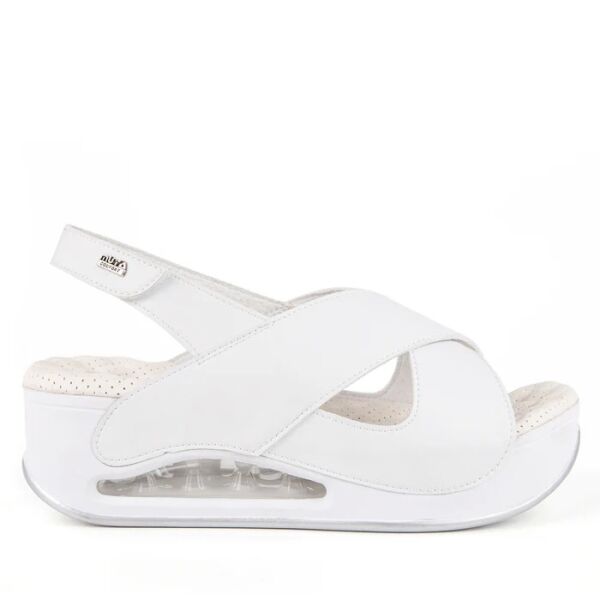 Muya 31213 Assos Beyaz Kadın Air Taban Sandalet