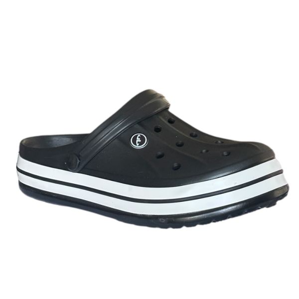 Akınal Bella E457 Siyah/Beyaz Erkek Sabo Terlik