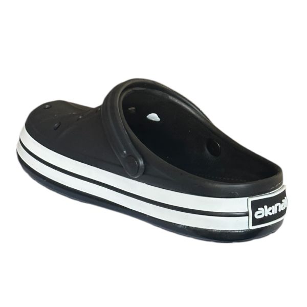 Akınal Bella E457 Siyah/Beyaz Erkek Sabo Terlik