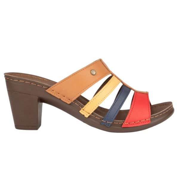 Muya 36261 Schoen Taba Kadın Topuklu Terlik