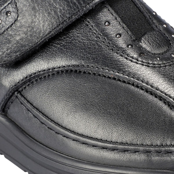 Forelli 21313-H Larisa Siyah Kadın Comfort Deri Ayakkabı