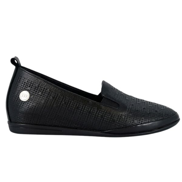 Mammamia D26YA-720-B Siyah Kadın Comfort Deri Ayakkabı
