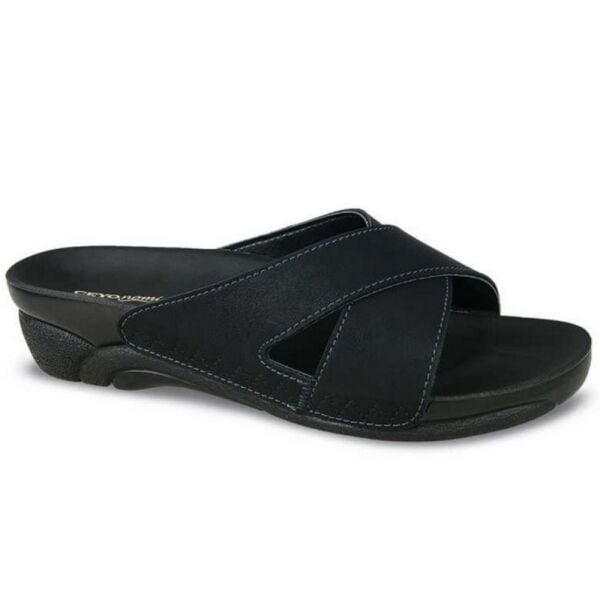 Ceyo Venedik-9 Siyah Kadın Anatomik Terlik