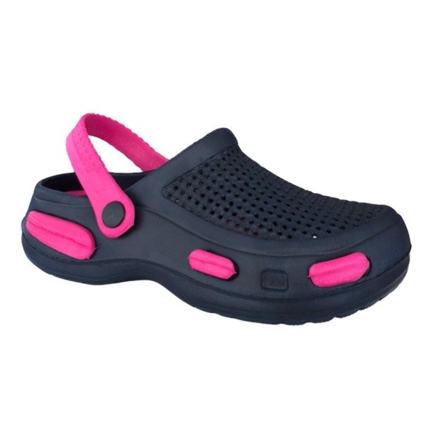 Fuşya/Lacivert Kadın Hastane Sabo Terlik