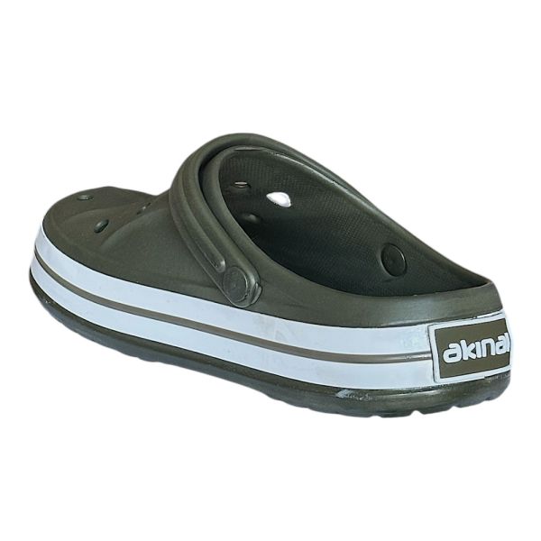 Akınal Bella E457 Haki/Beyaz Erkek Sabo Terlik