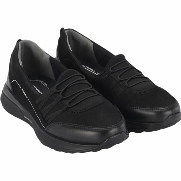 Forelli 46704-G Riba Siyah Kadın Comfort Deri Ayakkabı