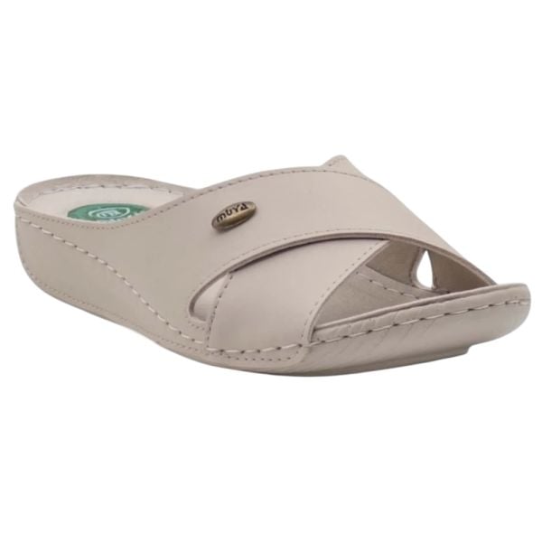 Muya 31124 Cyrus Full Krem Kadın Anatomik Topuk Dikeni Terlik