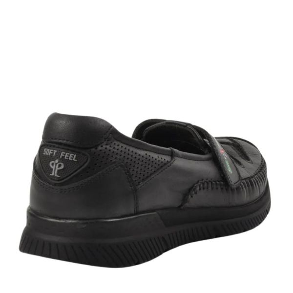 Forelli 29429-G Elena Siyah Kadın Comfort Deri Ayakkabı