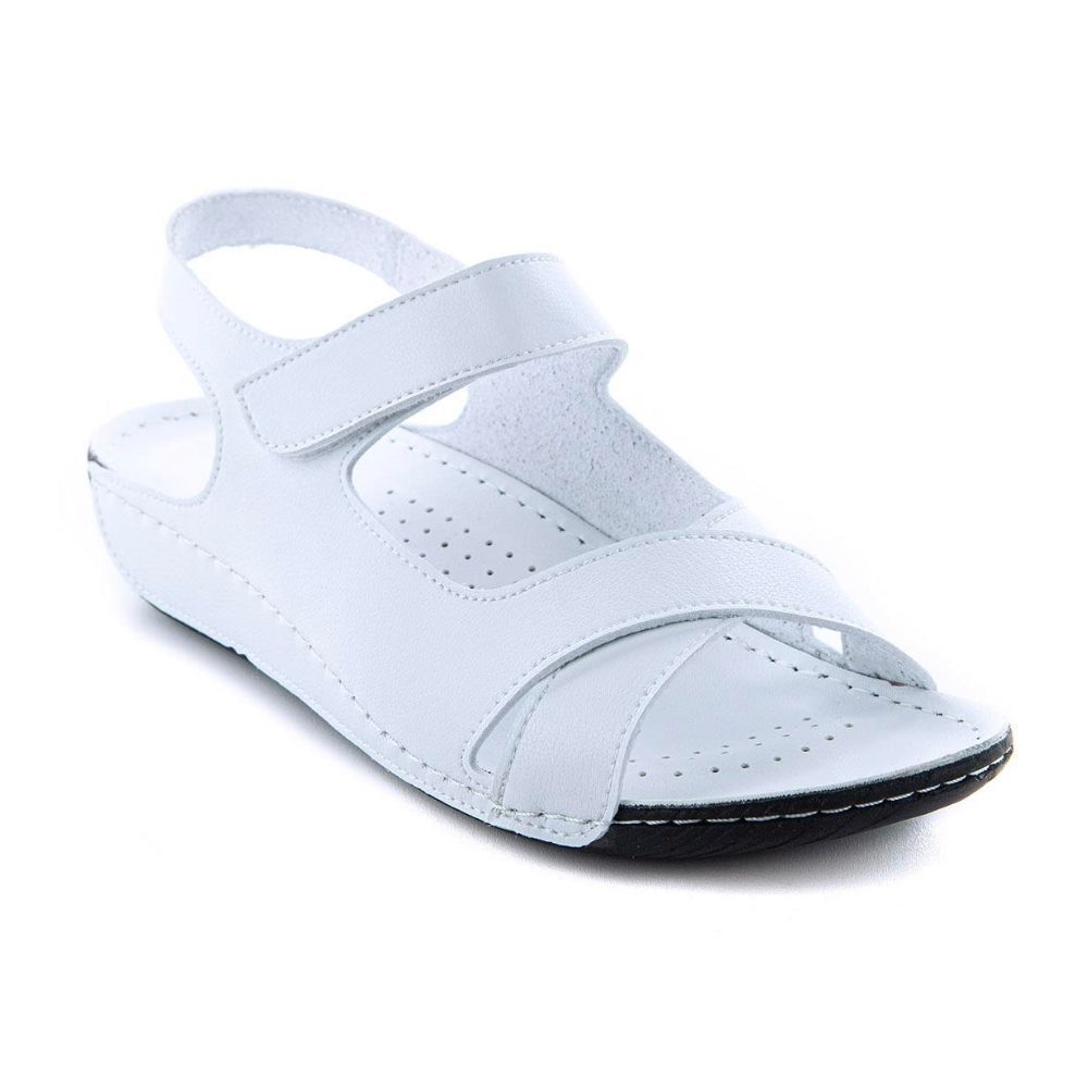 Muya 31121 Alula Beyaz/Siyah Kadın Anatomik Sandalet