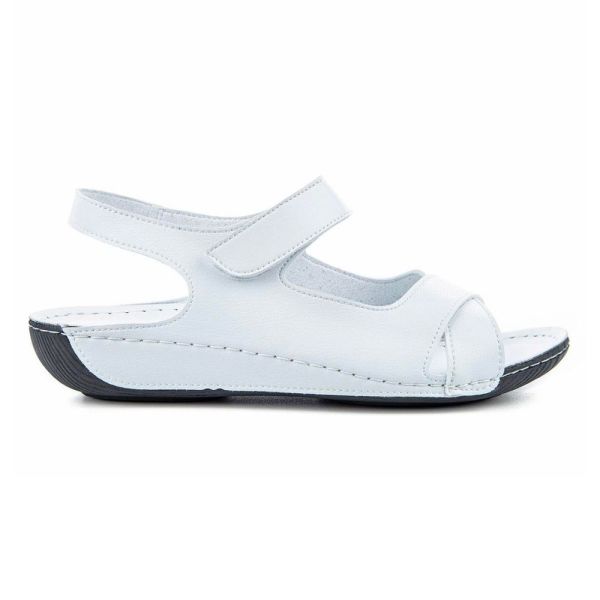 Muya 31121 Alula Beyaz/Siyah Kadın Anatomik Sandalet