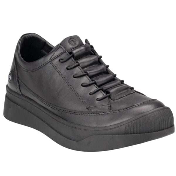 Forelli 14502-G Alegre Siyah Kadın Comfort Deri Ayakkabı