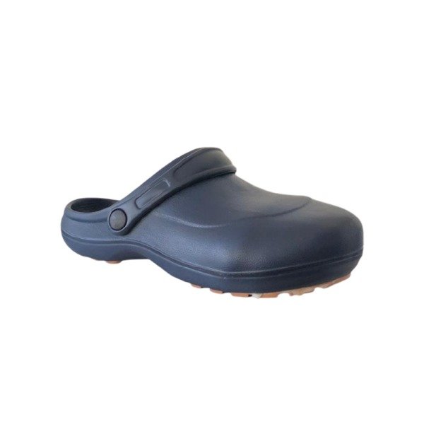 E189 Lacivert Çelik Burun Kaydırmaz Kadın Sabo Terlik