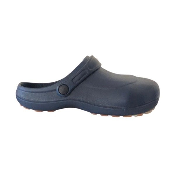 E189 Lacivert Çelik Burun Kaydırmaz Kadın Sabo Terlik