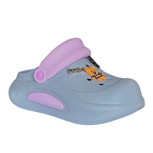 Akınal Bella E468 Buz Gri/Pembe Kadın Sabo Terlik