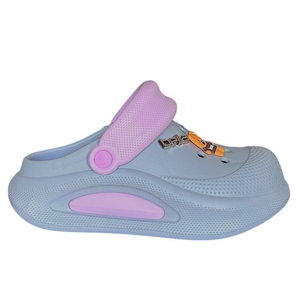 Akınal Bella E468 Buz Gri/Pembe Kadın Sabo Terlik