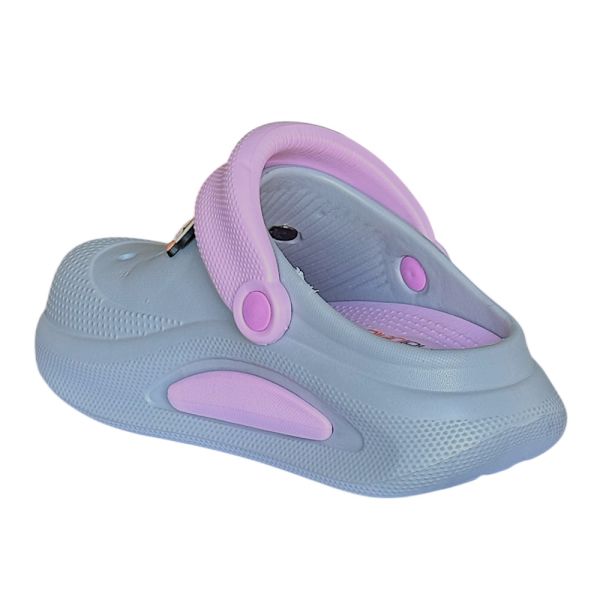 Akınal Bella E468 Buz Gri/Pembe Kadın Sabo Terlik