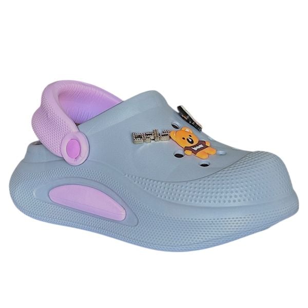 Akınal Bella E468 Buz Gri/Pembe Kadın Sabo Terlik