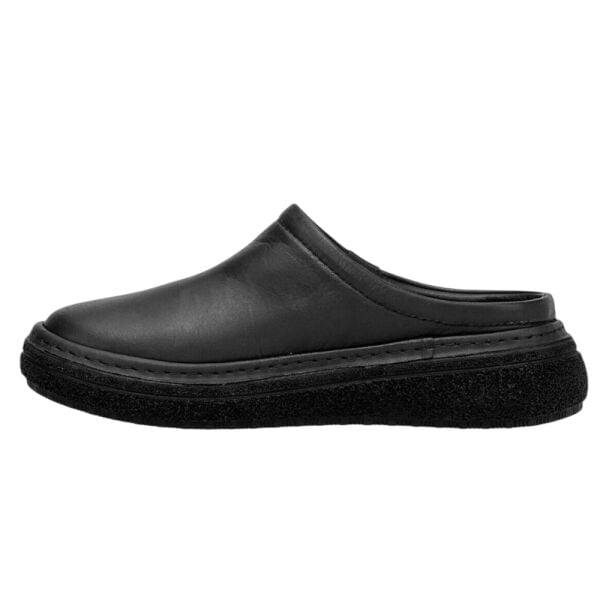 Mammamia D26YT-6140-B Siyah Kadın Comfort Deri Terlik