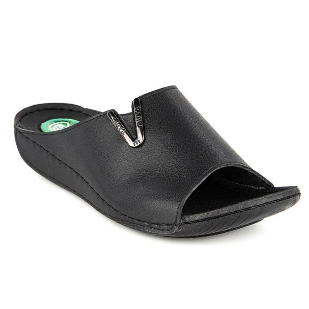 Muya 32219 Mena Siyah Kadın Anatomik Topuk Dikeni Terlik