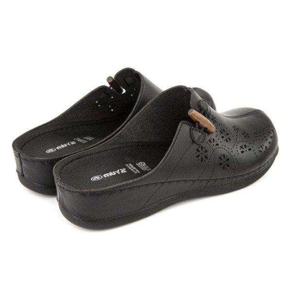 Muya 31106 Freya Siyah Kadın Comfort Sabo Terlik