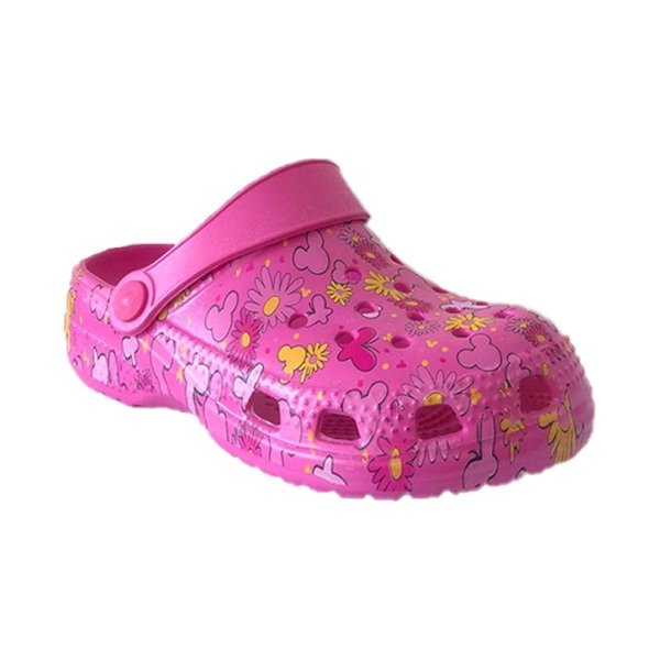 Fuşya Çiçekli Çocuk Havuz/Deniz Terlik Sandalet