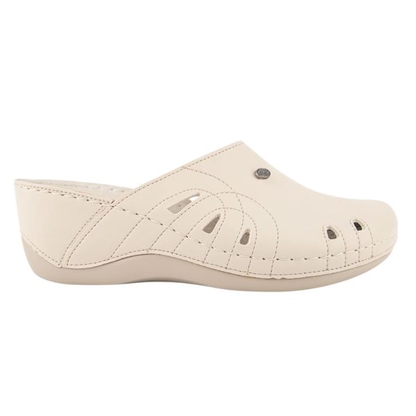 Muya 31147 Gola Krem Kadın Comfort Sabo Terlik