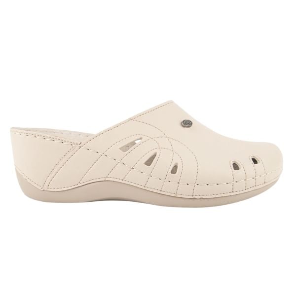 Muya 31147 Gola Krem Kadın Comfort Sabo Terlik