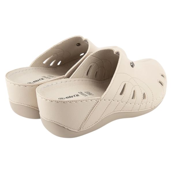 Muya 31147 Gola Krem Kadın Comfort Sabo Terlik