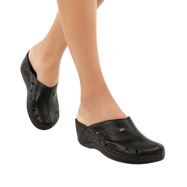 Muya 31147 Gola Siyah Kadın Comfort Sabo Terlik