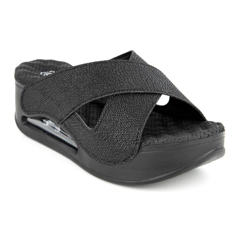 Muya 31210 Penelope Desenli Siyah Kadın Air Taban Terlik