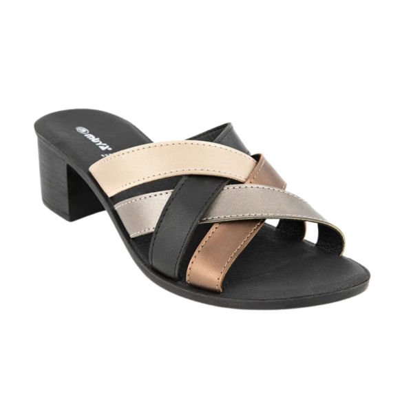 Muya 33000 Anagram Bronz Kadın Topuklu Terlik