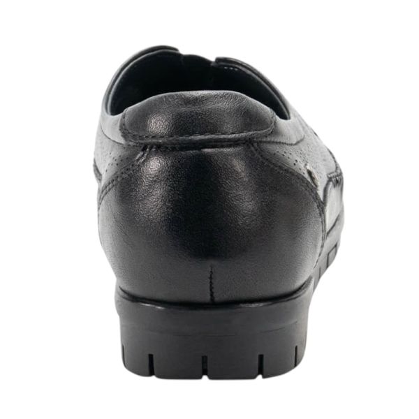 Forelli 23438-G Essel Siyah Kadın Comfort Deri Ayakkabı