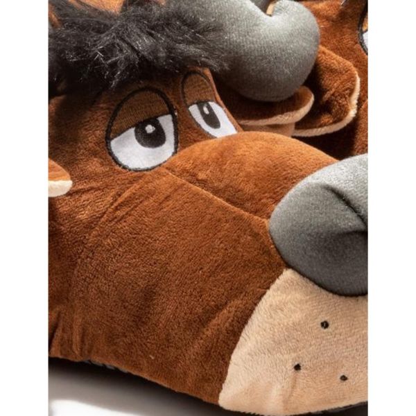 Twigy AA0606 Tw Süper Boğa Kahve Hayvan Figürlü Erkek Panduf