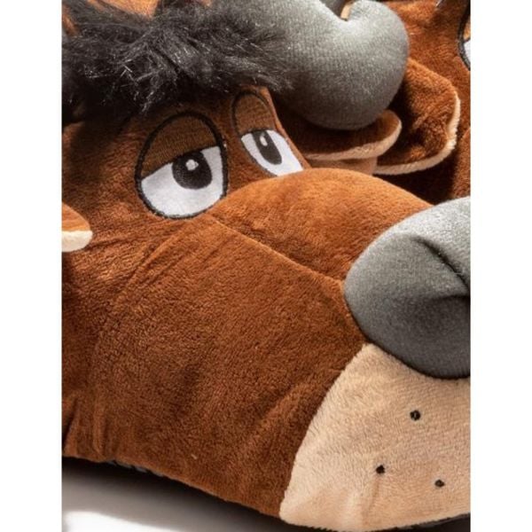 Twigy AA0606 Tw Süper Boğa Kahve Hayvan Figürlü Erkek Panduf