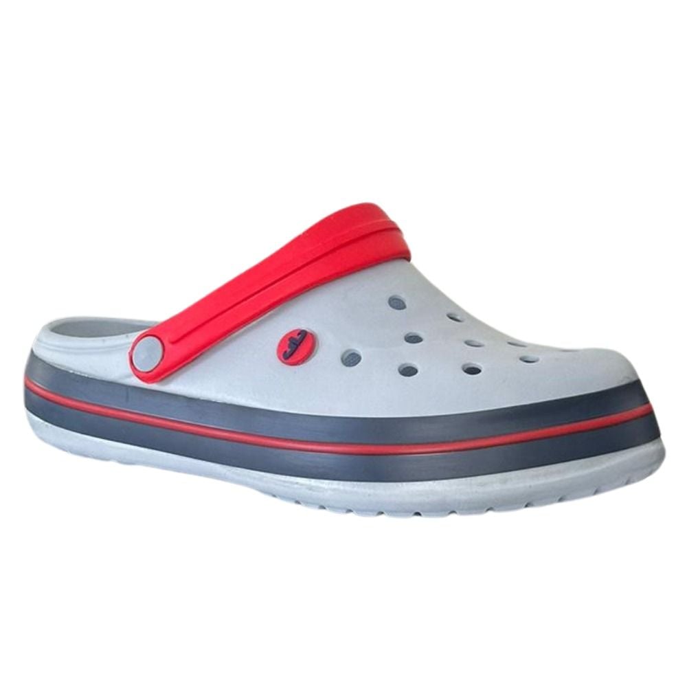 Akınal Bella E195 Gri-Lacivert Kadın Hastane Sabo Terlik Sandalet