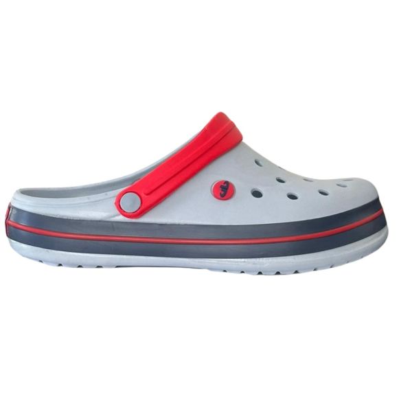 Akınal Bella E195 Gri-Lacivert Kadın Hastane Sabo Terlik Sandalet