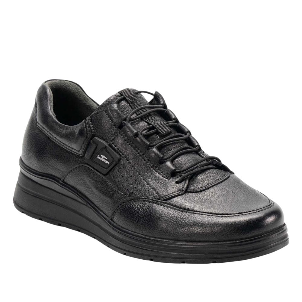 Forelli 21308-H Elinor Siyah Kadın Comfort Deri Ayakkabı