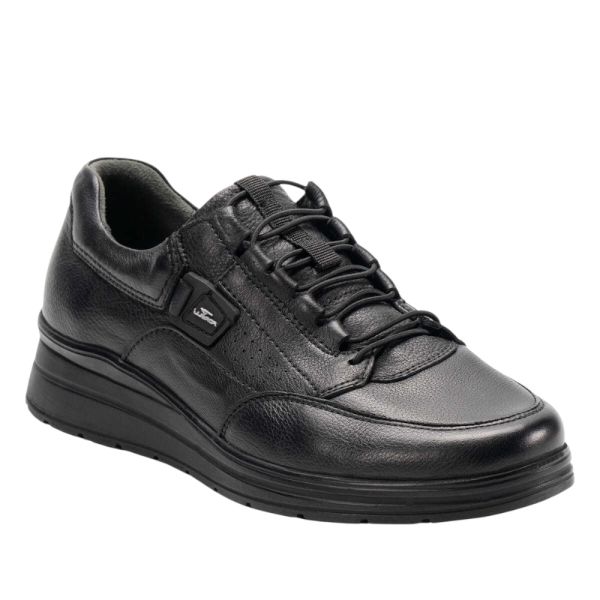 Forelli 21308-H Elinor Siyah Kadın Comfort Deri Ayakkabı