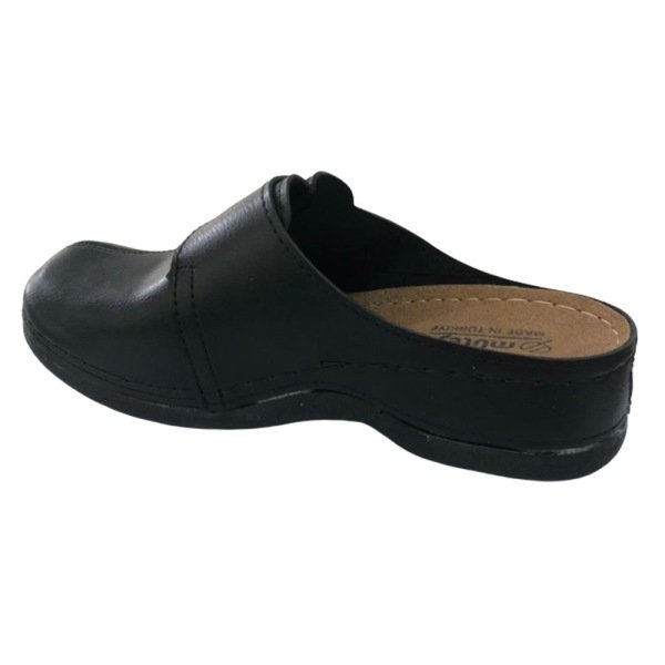 Siyah Cırtlı Kadın Hastane/Hemşire Comfort Sabo Terlik