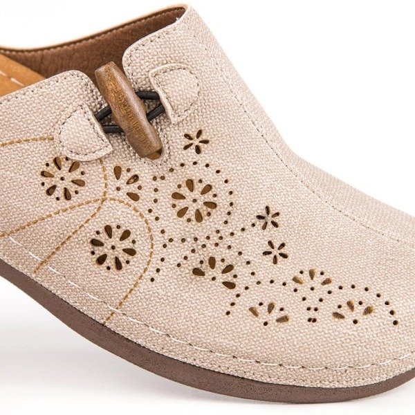 Muya 31106 Freya Krem Kadın Comfort Sabo Terlik