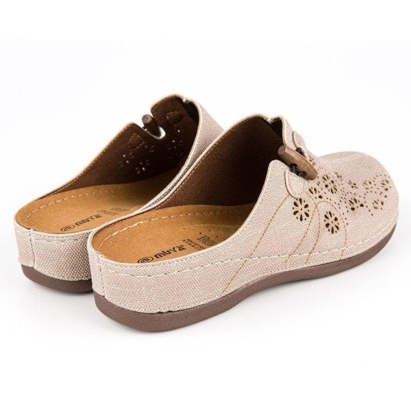 Muya 31106 Freya Krem Kadın Comfort Sabo Terlik