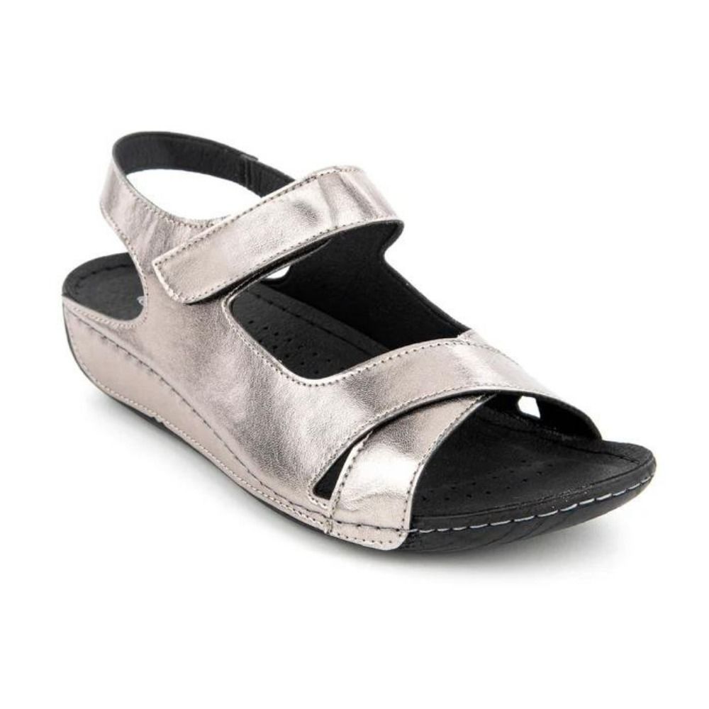 Muya 31121 Alula Platin Kadın Anatomik Sandalet